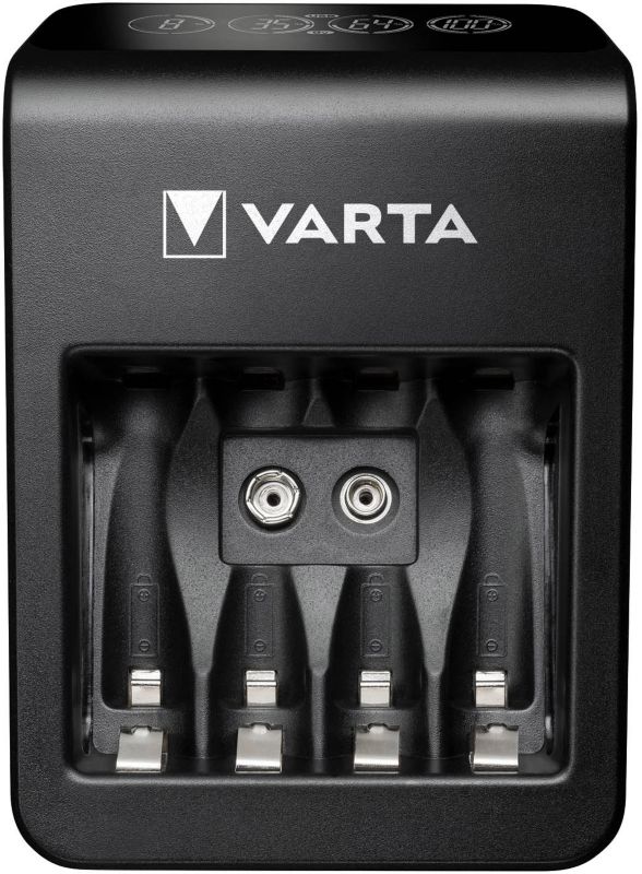 VARTA LCD PLUG Charger+ oplader med 4 x AA 2100 mAh