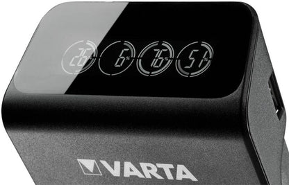VARTA LCD PLUG Charger+ oplader med 4 x AA 2100 mAh