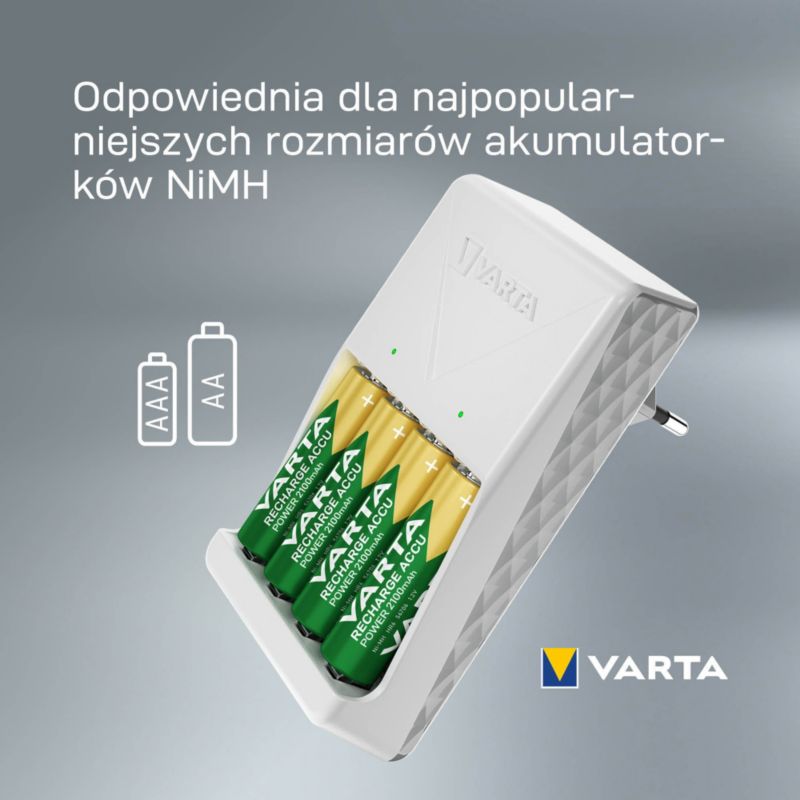 Varta Plug Charger oplader til 4 x A-batterier