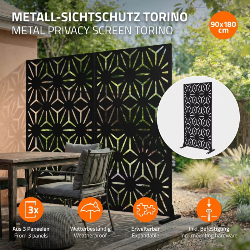 Læhegn Torino 90x180 cm Sort Stål