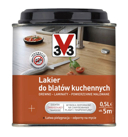 V33 Satinlak til køkkenborde 0,5 l