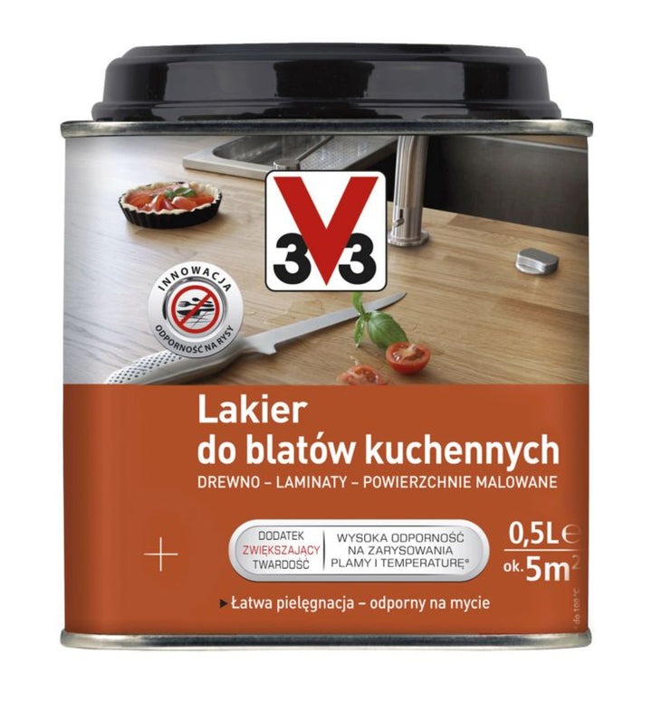 V33 Satinlak til køkkenborde 0,5 l