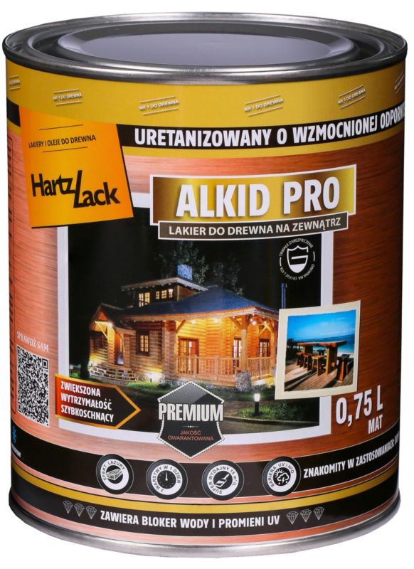 HartzLack mat trælak 0,75 l