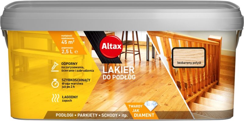 Altax hård som diamant gulvlak klar højglans 2,5 l