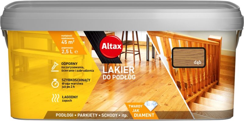 Altax hård lak til gulve som diamant eg 2,5 l