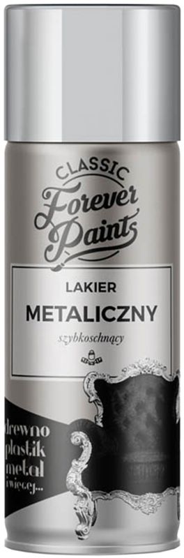 Forever Paints hurtigttørrende metallak 400 ml sølv