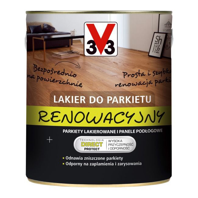 V33 Renovationslak til parketgulv klar blank 5 l