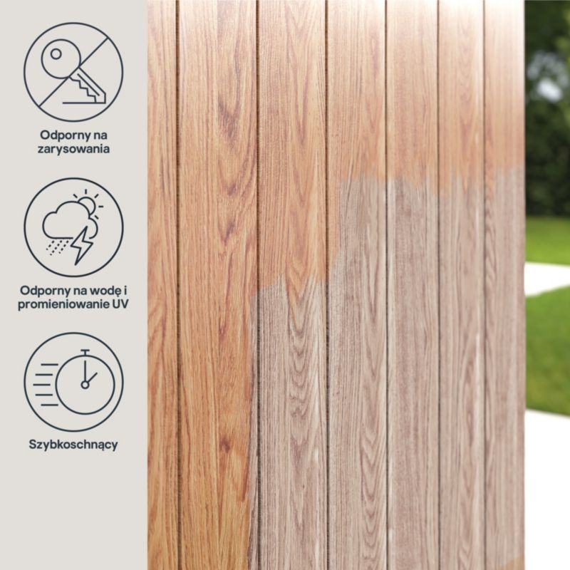GoodHome udendørs lak, klar satin, 0,25 l