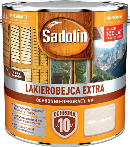 Sadolin Extra lakbejdse i cremehvid 2,5 l