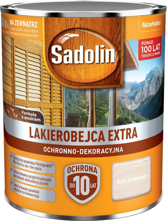 Sadolin Extra lakbejdse i hvid kremet 0,75 l
