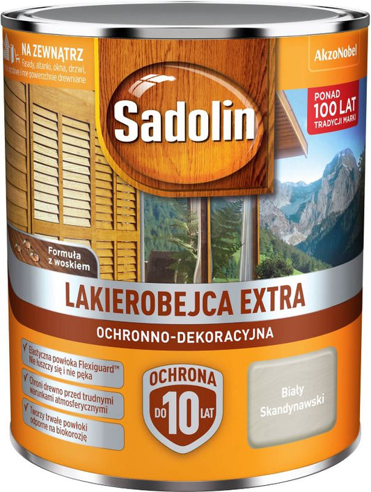 Sadolin Extra lakbejdse hvid skandinavisk 0,75 l