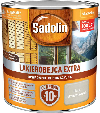 Sadolin Extra lakbejdse i skandinavisk hvid 2,5 l