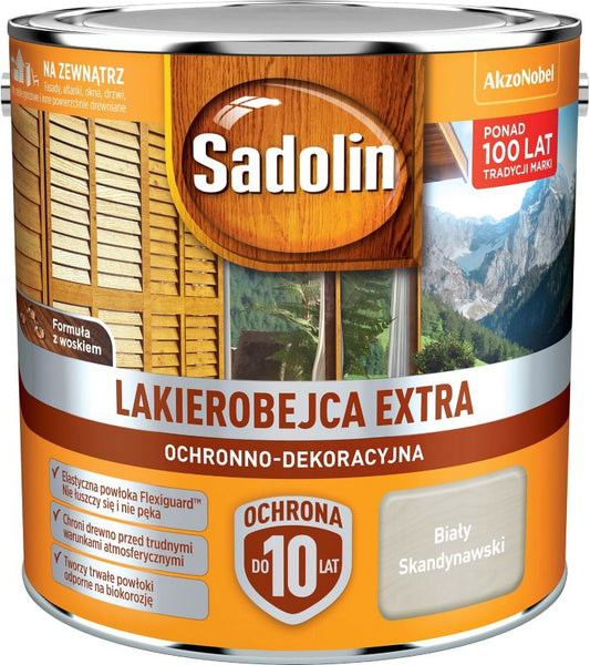 Sadolin Extra lakbejdse i skandinavisk hvid 2,5 l