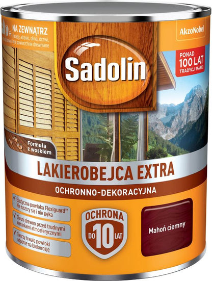 Sadolin Extra lakbejdse i mørk mahogni 0,75 l