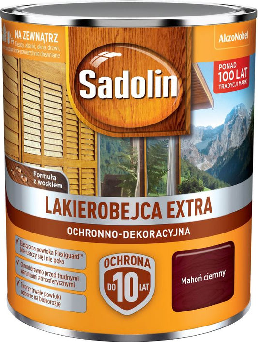 Sadolin Extra lakbejdse i mørk mahogni 0,75 l