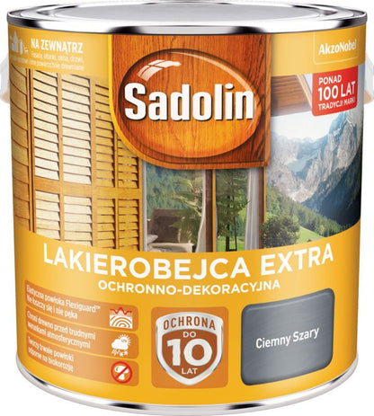 Sadolin Extra lakbejdse i mørkegrå 2,5 l