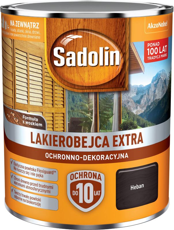 Sadolin Extra lakbejdse i farven ebbenhvid 0,75 l