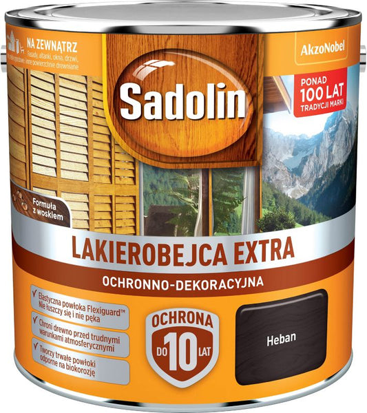 Sadolin Extra lakbejdse i farven ebenholt 2,5 l