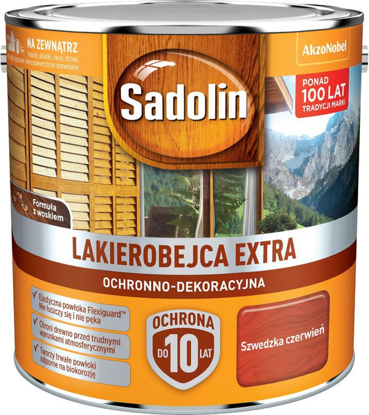 Sadolin Extra lakbejdse svensk rød 2,5 l