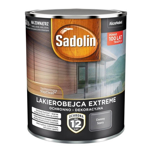 Sadolin Extreme lakbejdse mørkegrå 0,7 l