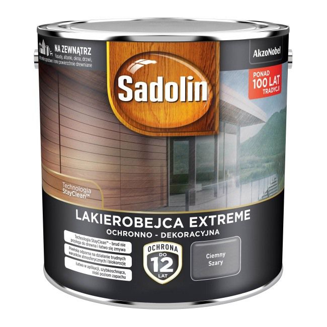 Sadolin Extreme lakbejdse mørkegrå 2,5 l