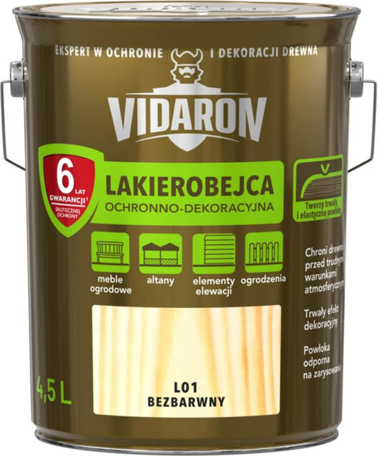 Lak- og bejdse Vidaron klar 4,5 l