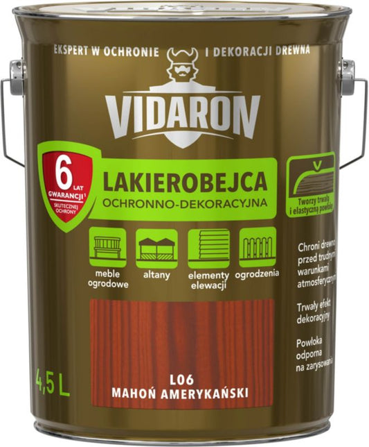 Lakbejdse Vidaron amerikansk mahogni 4,5 l