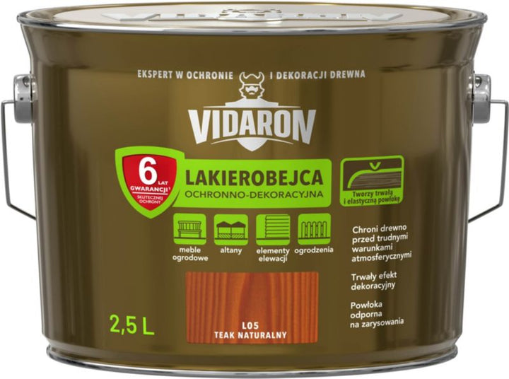 Vidaron lakbejdse teak naturlig 2,5 l