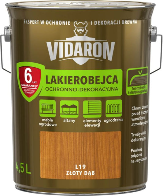 Vidaron lakbejdse i gylden eg 4,5 l