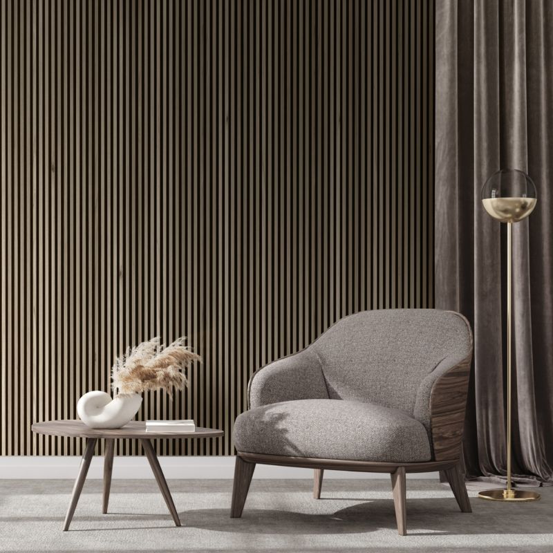 Stegu Acoustic Line væglamel 265 x 24,5 cm beige / sort - 1 stk