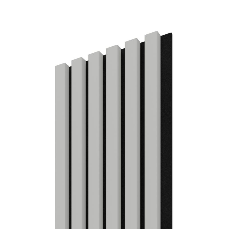 Stegu Acoustic Line væglamel 265 x 24,5 cm glacier grey / sort - 1 stk.
