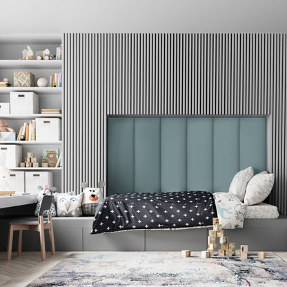 Stegu Acoustic Line væglamel 265 x 24,5 cm glacier grey / sort - 1 stk.
