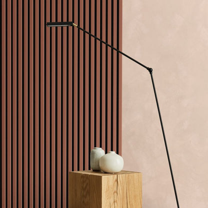 Stegu Acoustic Line væglamel 265 x 24,5 cm terrakotta/mat-sort – 1 stk.