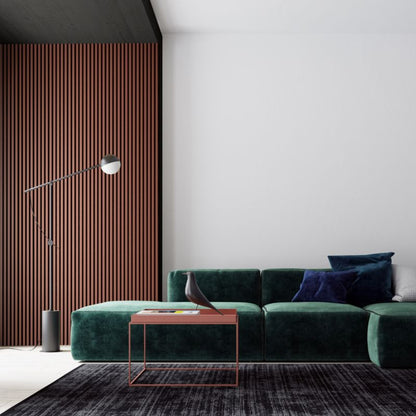 Stegu Acoustic Line væglamel 265 x 24,5 cm terrakotta/mat-sort – 1 stk.