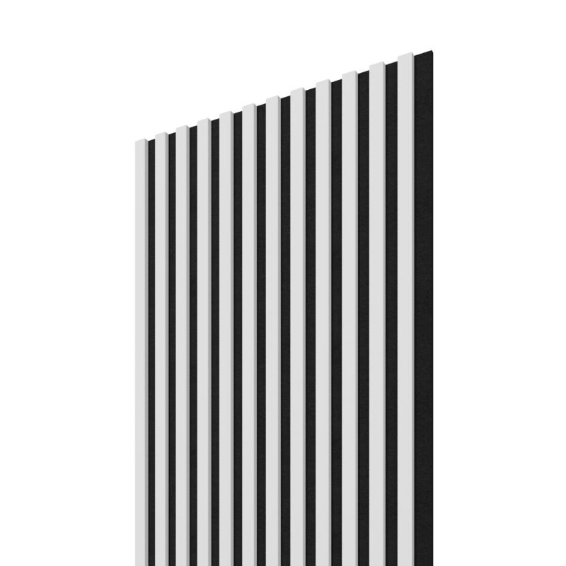Stegu Linea ACOUSTIC PROline akustisk væglamel 120 x 60,5 cm hvid/sort - 1 stk.