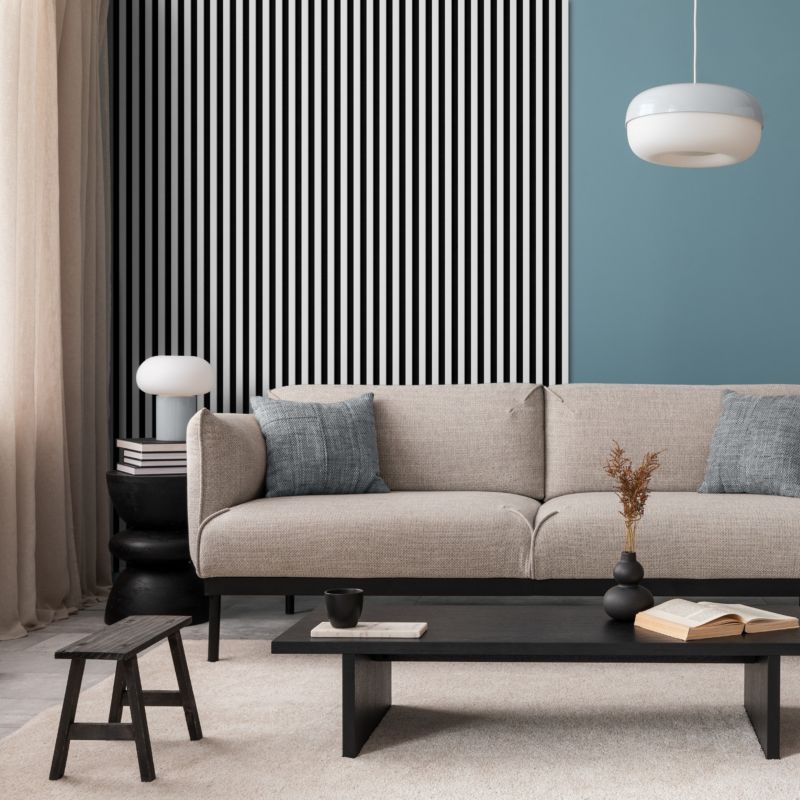 Stegu Linea ACOUSTIC PROline akustisk væglamel 120 x 60,5 cm hvid/sort - 1 stk.