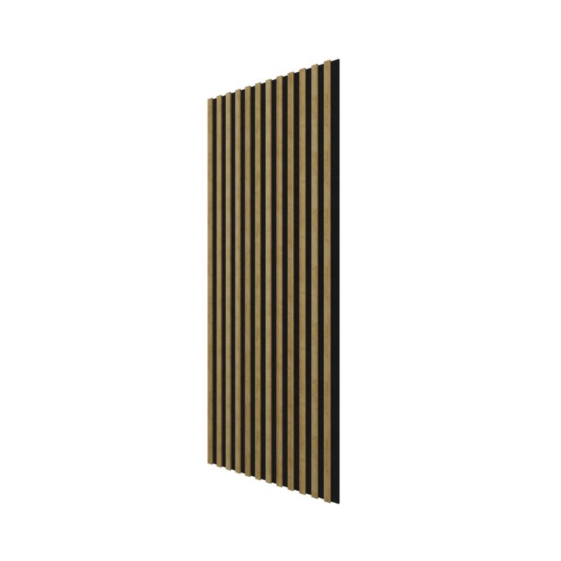 Stegu Linea ACOUSTIC PROline akustiske væglamel 120 x 60,5 cm eg/mat-sort - 1 stk.