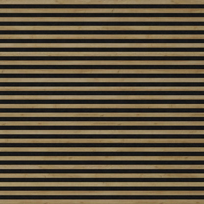 Stegu Linea ACOUSTIC PROline akustiske væglamel 120 x 60,5 cm eg/mat-sort - 1 stk.