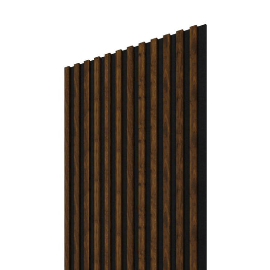 Stegu Linea ACOUSTIC PROline akustisk væglamel 120 x 60,5 cm hasselnød/sort - 1 stk.