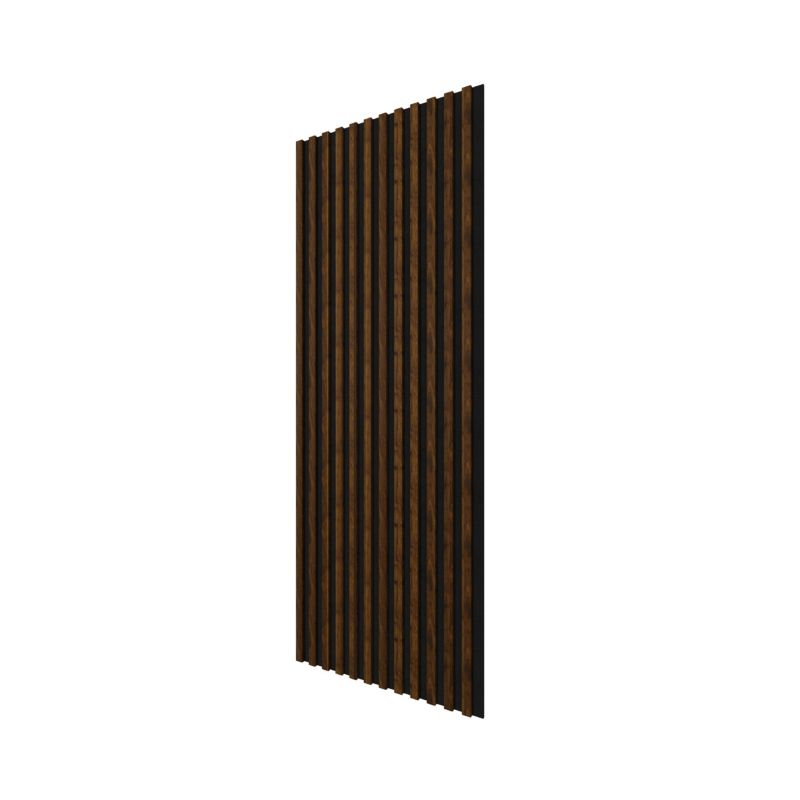 Stegu Linea ACOUSTIC PROline akustisk væglamel 120 x 60,5 cm hasselnød/sort - 1 stk.