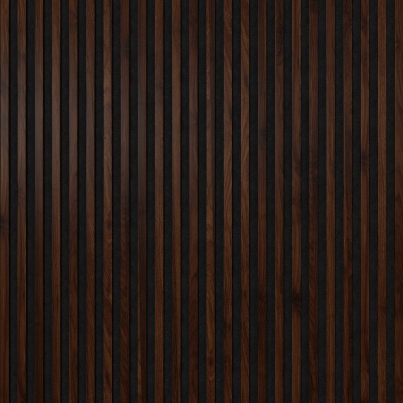 Stegu Linea ACOUSTIC PROline akustisk væglamel 120 x 60,5 cm hasselnød/sort - 1 stk.
