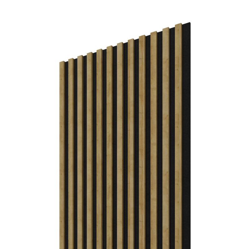 Stegu Linea ACOUSTIC PROline akustisk væglamel 240 x 60,5 cm eg/mat-sort - 1 stk.