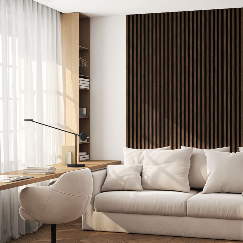 Stegu Linea ACOUSTIC PROline akustiske væglamel 240 x 60,5 cm esotica / sort - 1 stk.