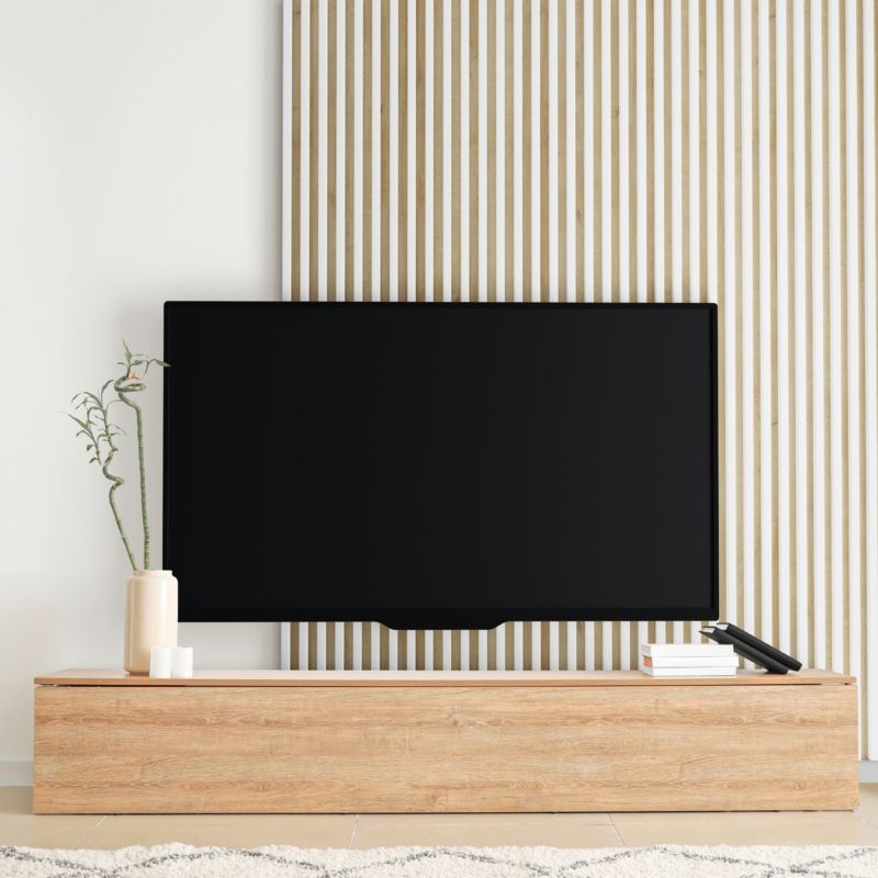 Stegu Linea Slim væglamel 265 x 15 cm panel hvid/eg 3 dele - 1 stk.