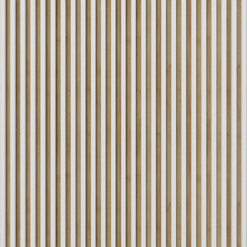 Stegu Linea Slim væglamel 265 x 15 cm panel hvid/eg 3 dele - 1 stk.