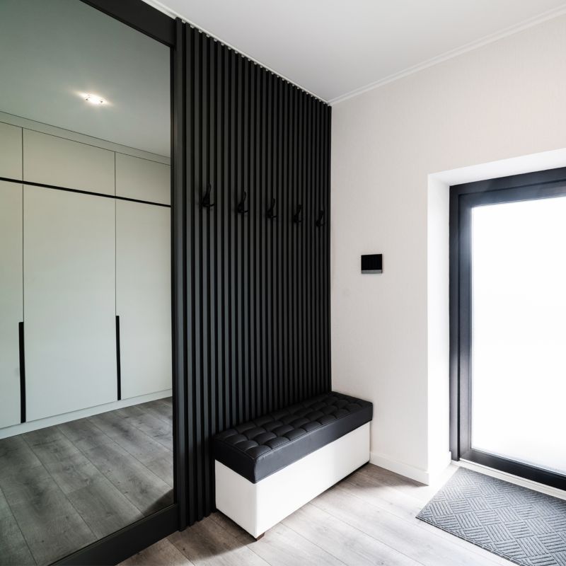 Stegu Linea Slim væglamel 265 x 15 cm panel sort / sort 3 dele - 1 stk.