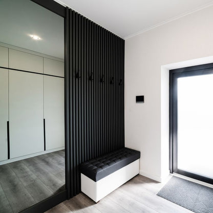 Stegu Linea Slim væglamel 265 x 15 cm panel sort / sort 3 dele - 1 stk.