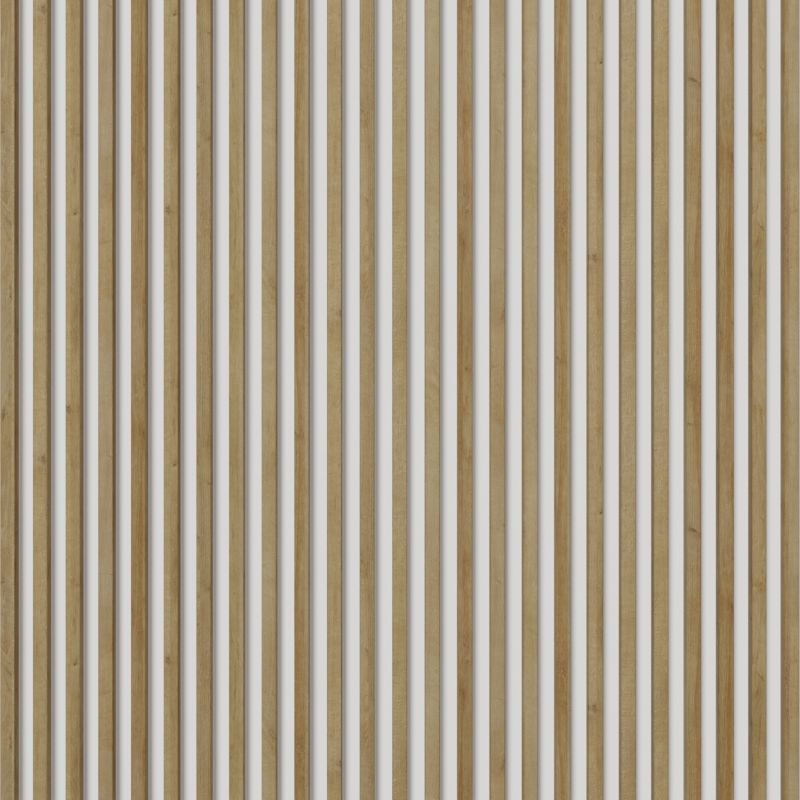 Stegu Linea Slim væglamel 265 x 15 cm panel i eg/hvid, 3 dele - 1 stk.
