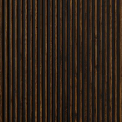 Stegu Linea Slim væglamel 265 x 15 cm panel hasselnød / sort 3 elementer - 1 stk.