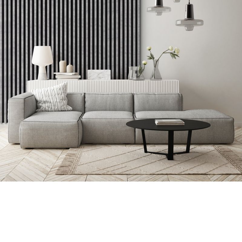 Stegu Linea Slim væglamel 265 x 15 cm panel grå/sort 3 elementer - 1 stk